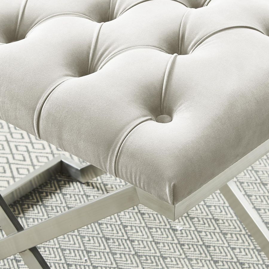 Banc Aldo en ivoire/argent