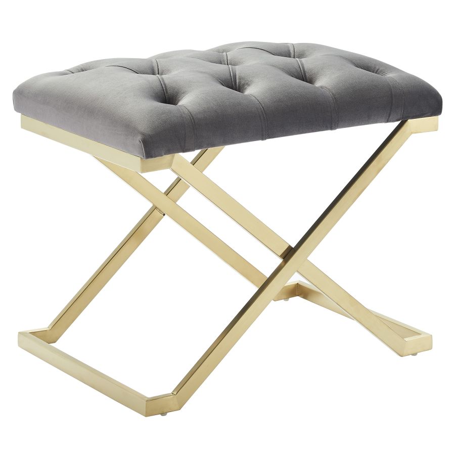 Banc Rada en gris/or