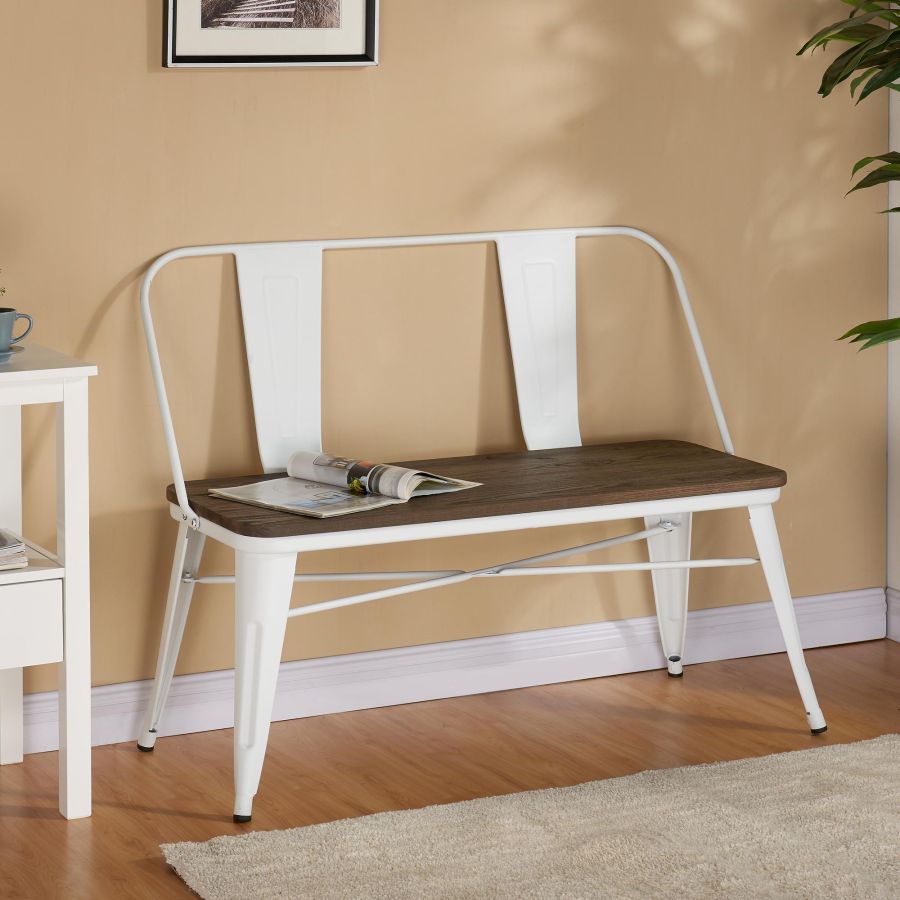 Banc Modus avec dossier en blanc