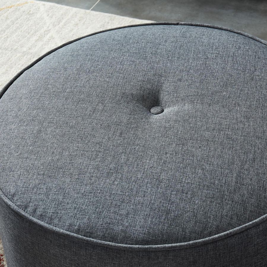 Ensemble de 2 poufs ronds Etro en gris