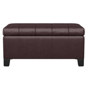 Pouf de rangement rectangulaire Bella en brun