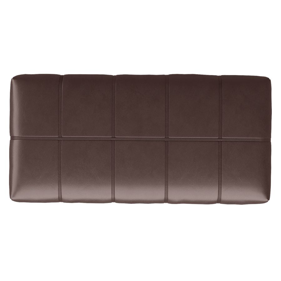 Pouf de rangement rectangulaire Bella en brun