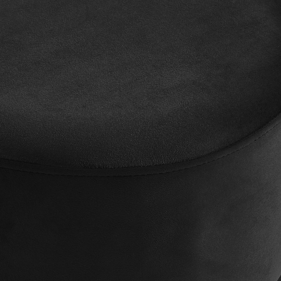 Pouf Rond Violet en Noir