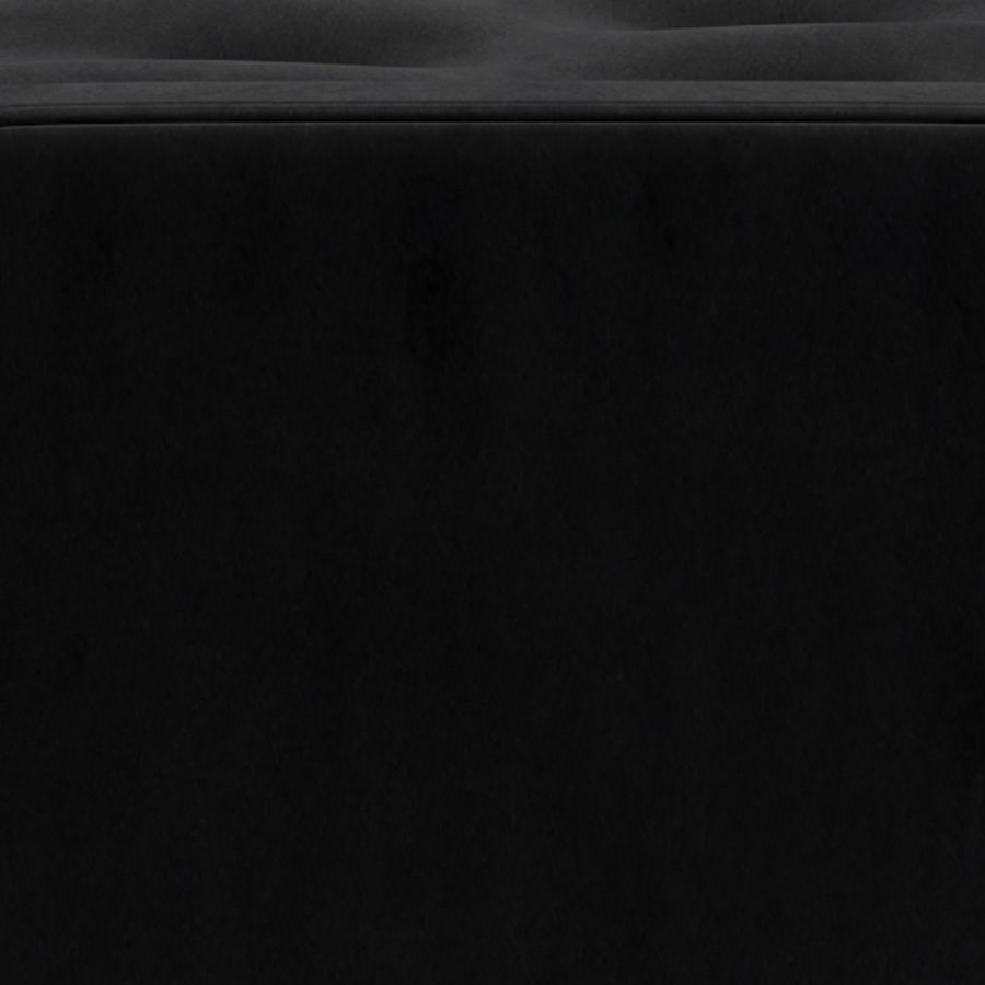 Pouf/banc de rangement Sabel en noir avec pattes dorées vieillies