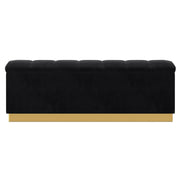 Pouf de rangement Esna en noir