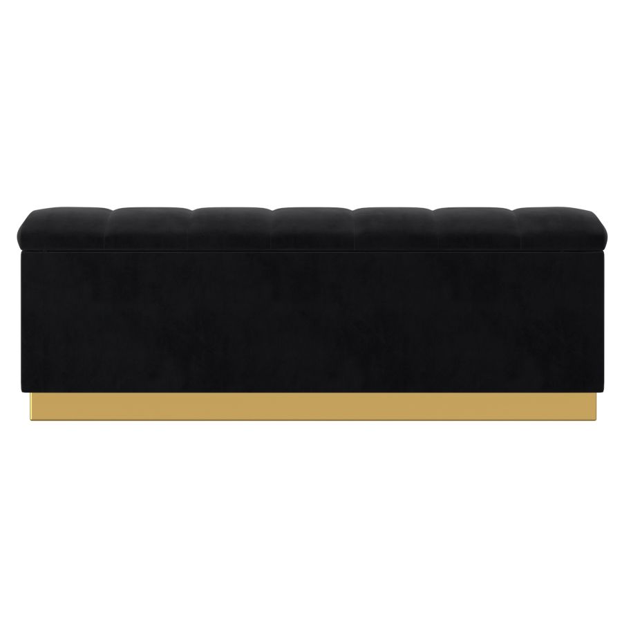 Pouf de rangement Esna en noir