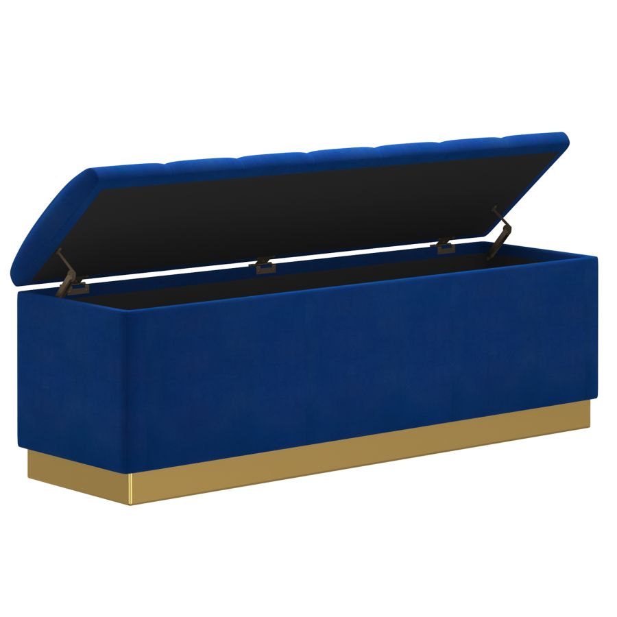 Pouf de rangement Esna en bleu