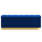 Pouf de rangement Esna en bleu