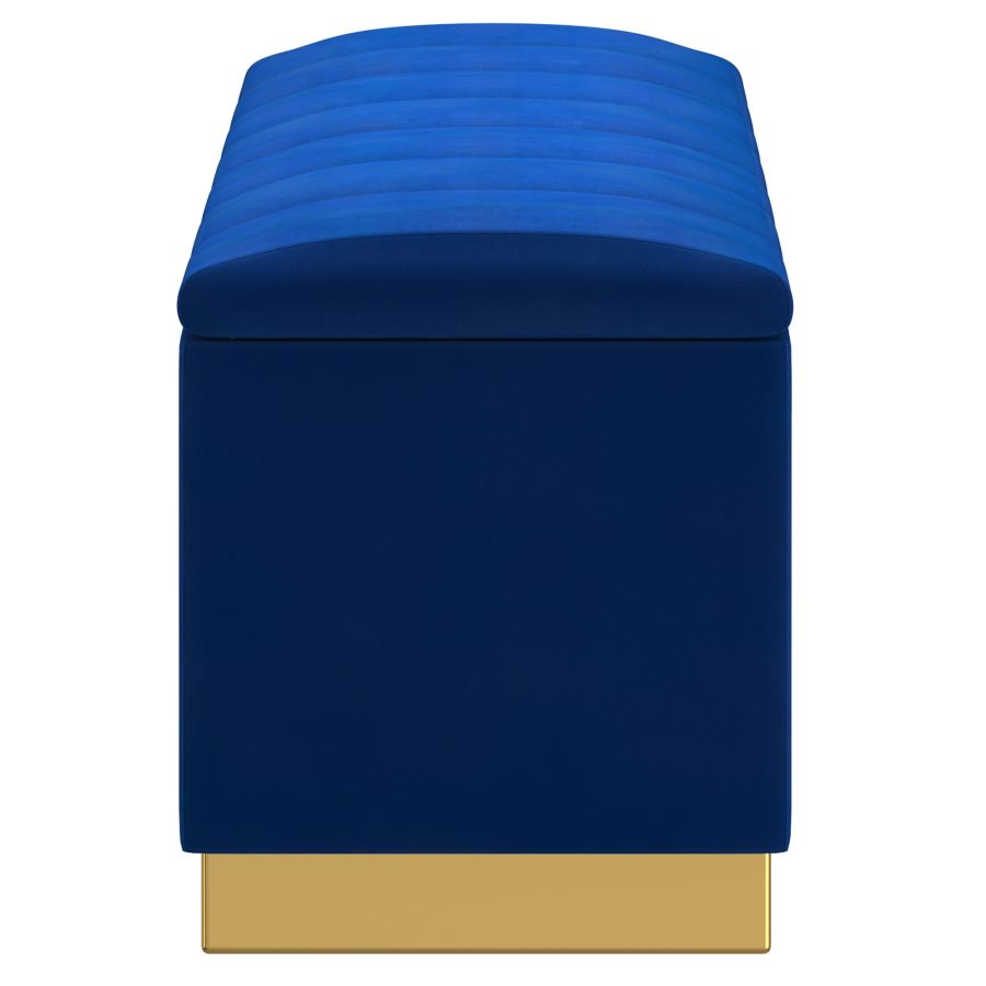 Pouf de rangement Esna en bleu
