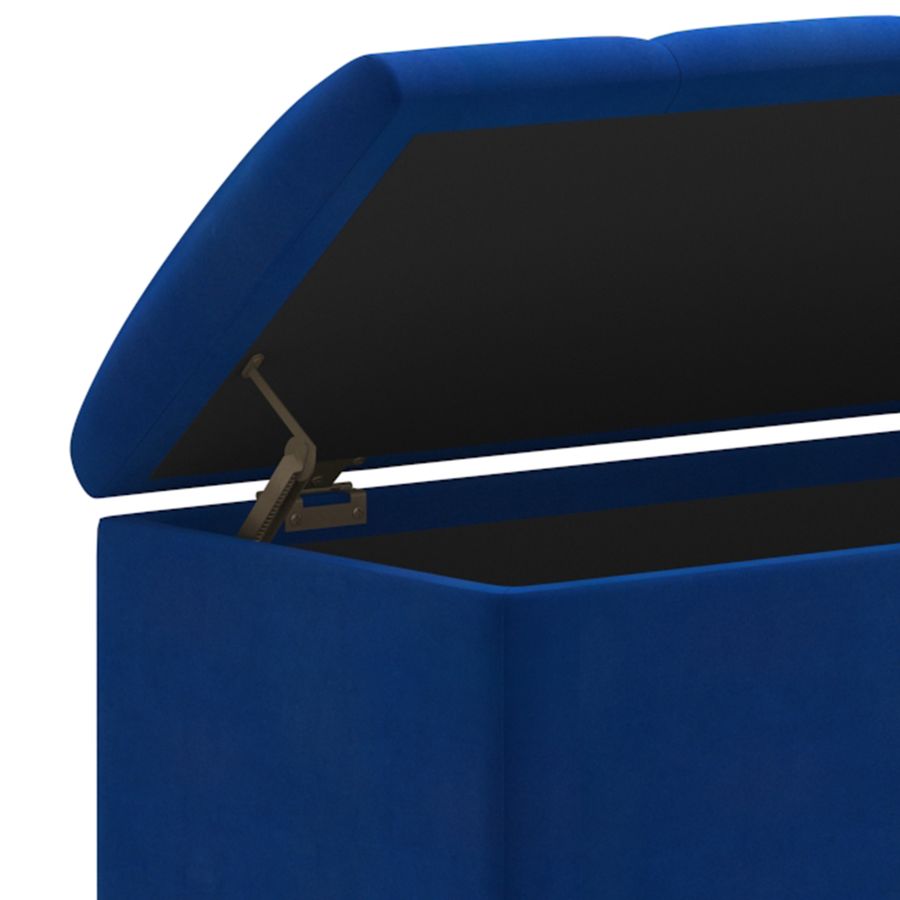 Pouf de rangement Esna en bleu