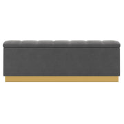 Pouf de rangement Esna en gris 