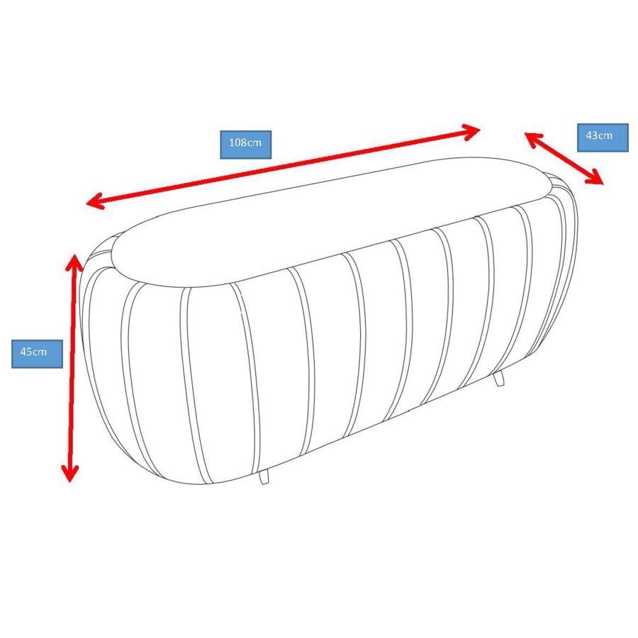 Pouf Gayle en bleu marine