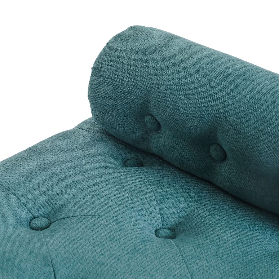 Pouf de rangement Adith en Aqua 