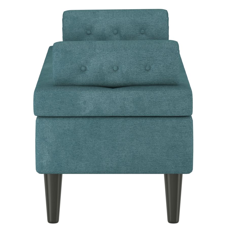 Pouf de rangement Adith en Aqua 