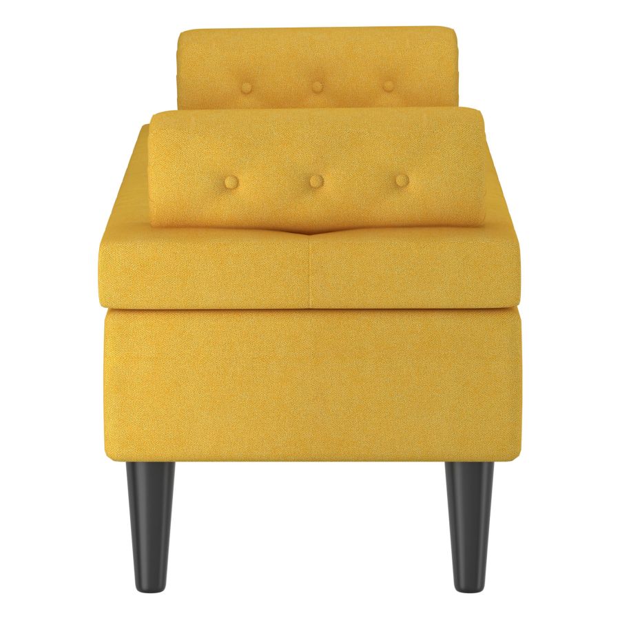 Pouf de rangement Adith moutarde