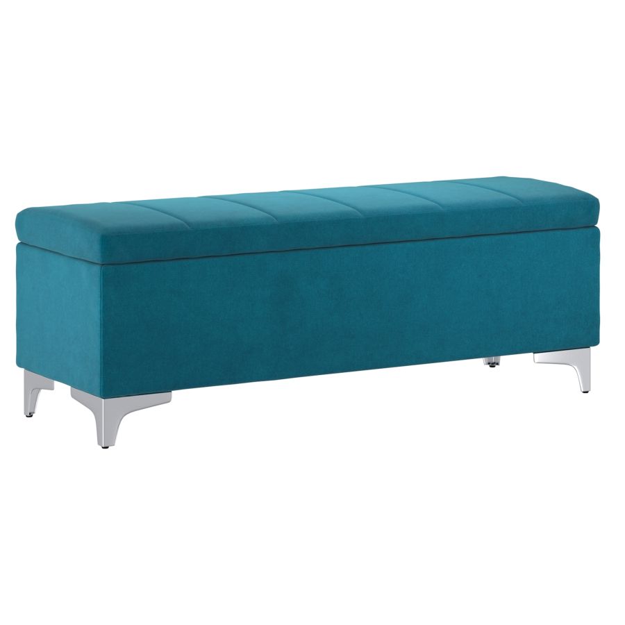 Pouf de rangement Ethel en Aqua