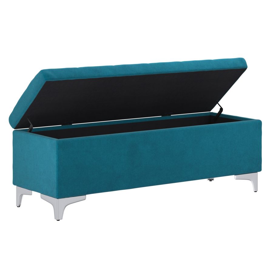 Pouf de rangement Ethel en Aqua