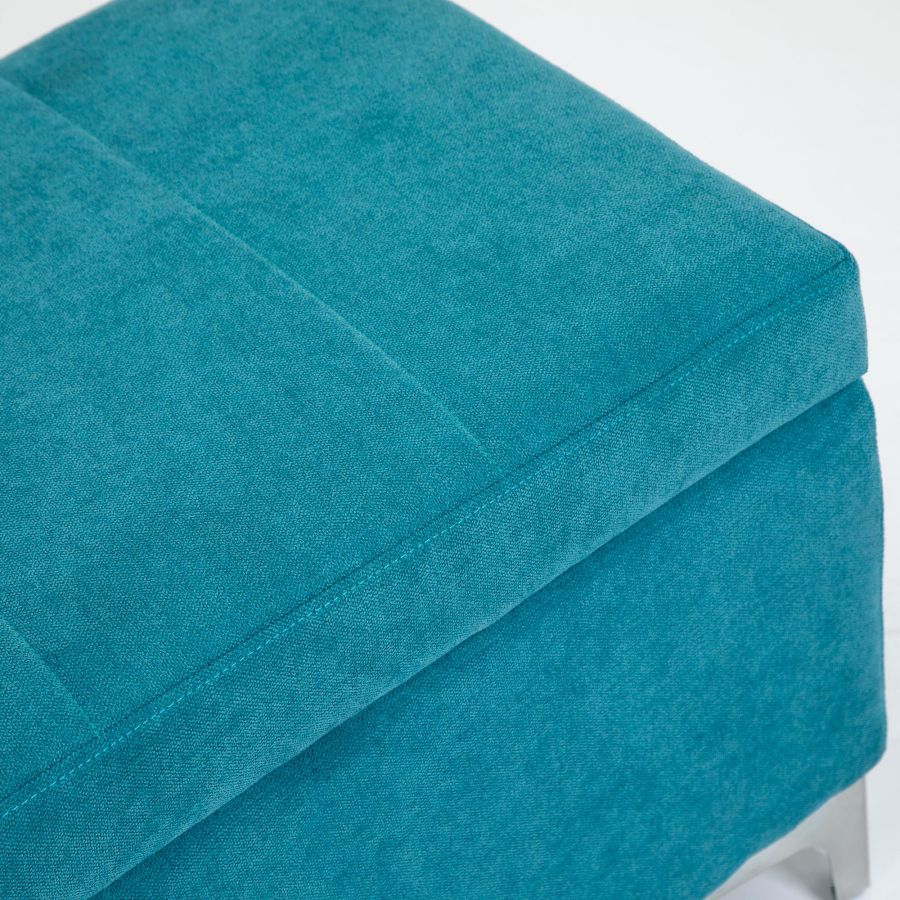 Pouf de rangement Ethel en Aqua