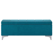 Pouf de rangement Ethel en Aqua