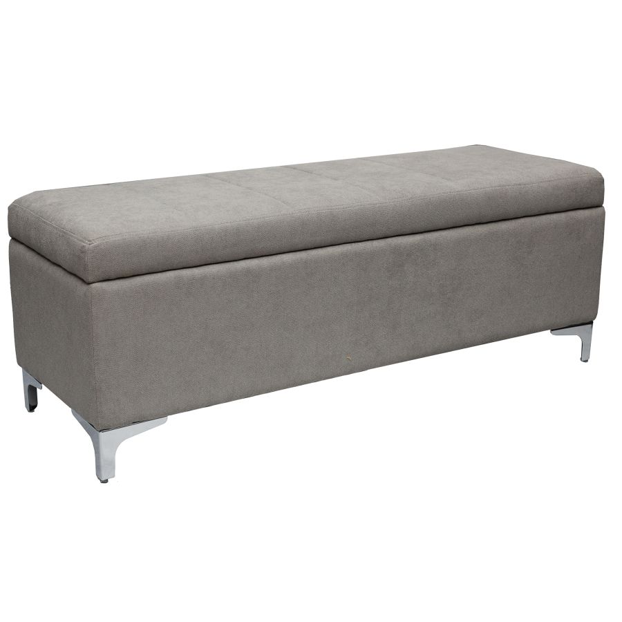 Pouf de rangement Ethel en gris