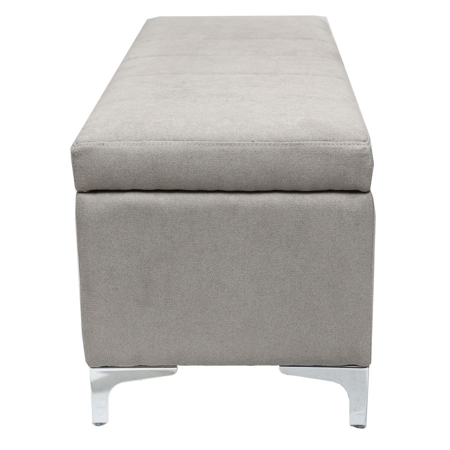 Pouf de rangement Ethel en gris