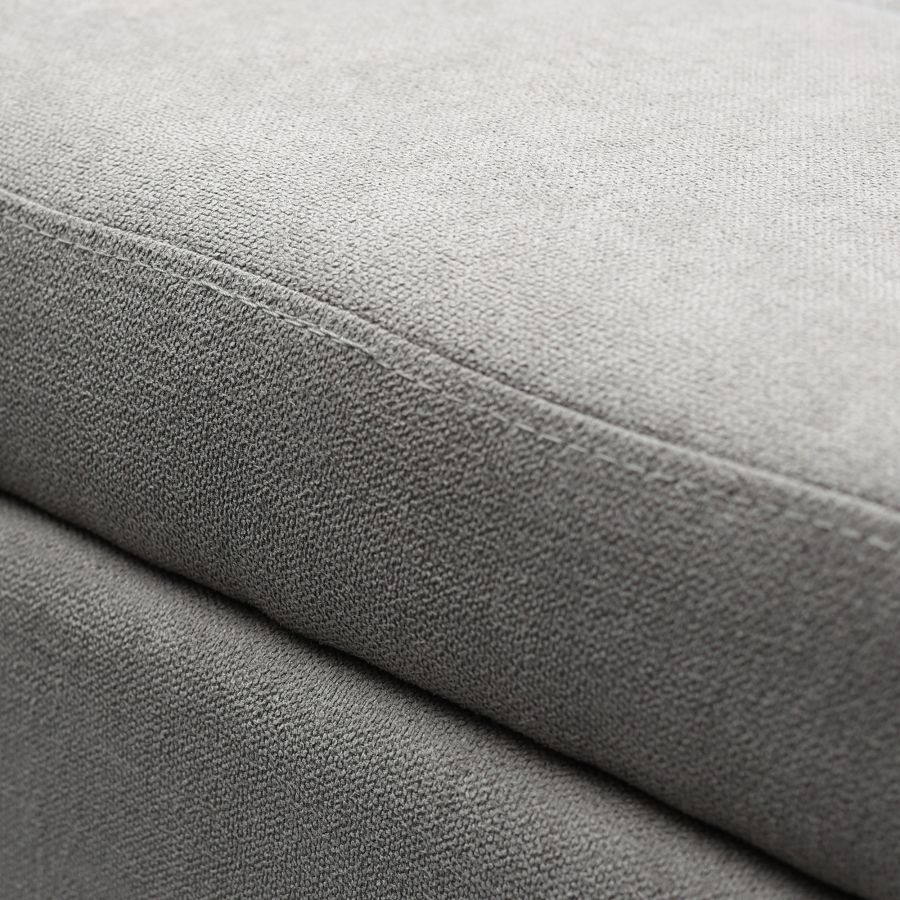 Pouf de rangement Ethel en gris