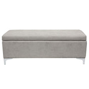 Pouf de rangement Ethel en gris