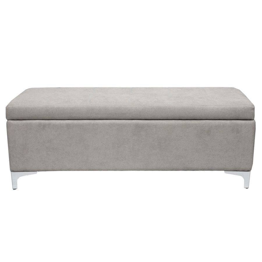Pouf de rangement Ethel en gris