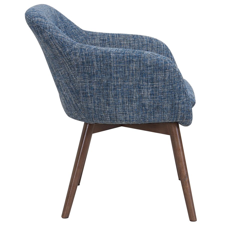 Chaise d'appoint/de salle à manger Minto en mélange bleu