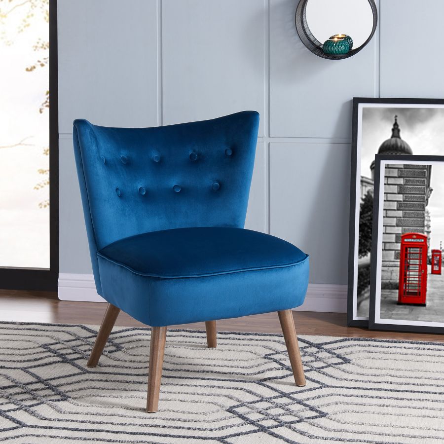Chaise d'appoint Elle en bleu