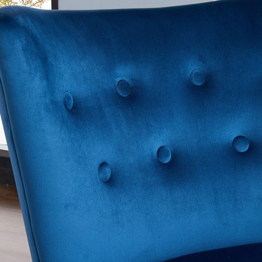 Chaise d'appoint Elle en bleu