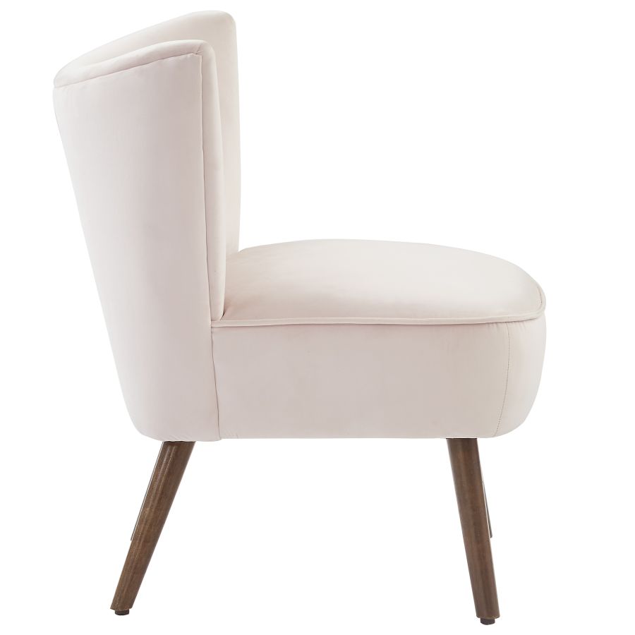 Chaise d'appoint Elle en rose poudré