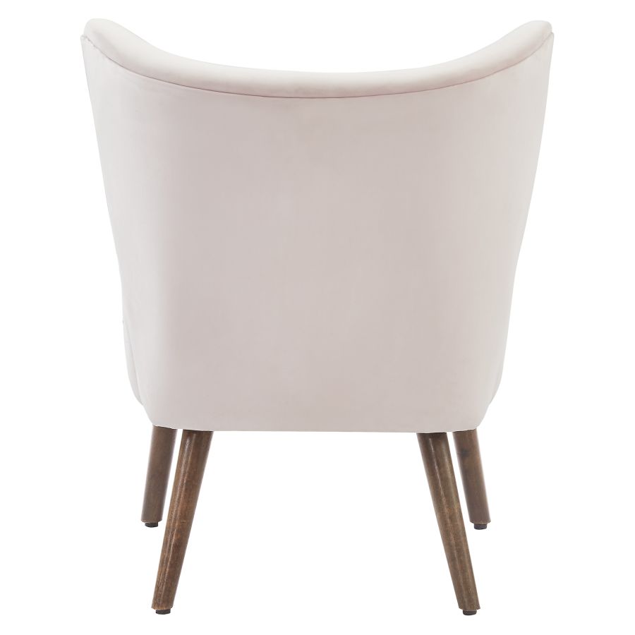 Chaise d'appoint Elle en rose poudré