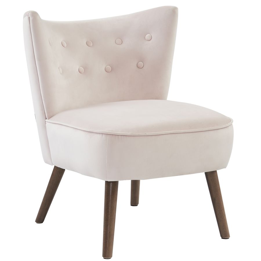 Chaise d'appoint Elle en rose poudré