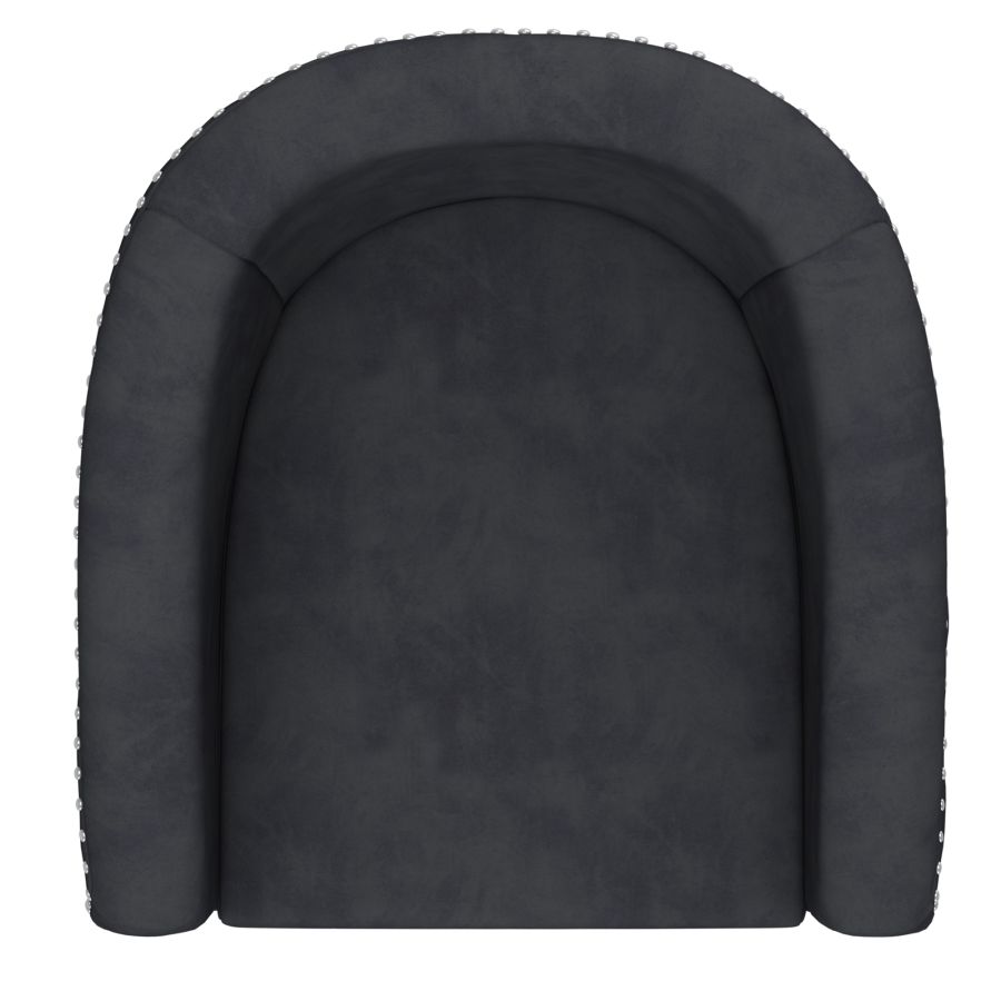 Chaise d'appoint pivotante Velci en noir