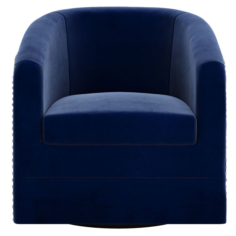 Chaise d'appoint pivotante Velci en bleu