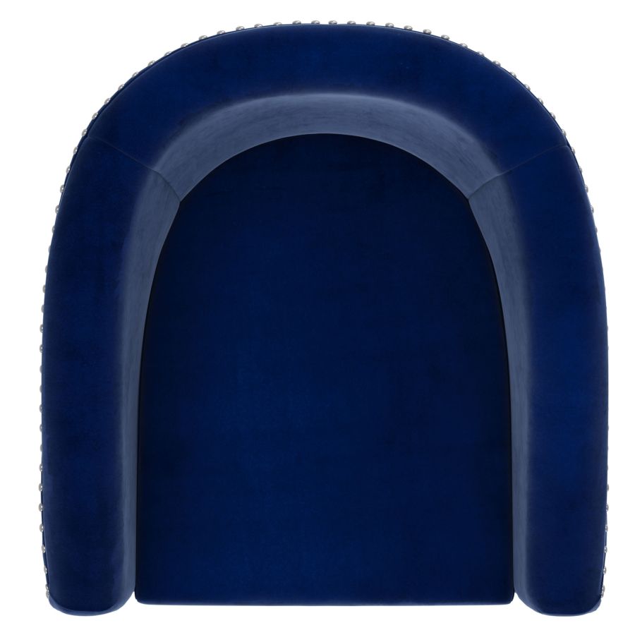 Chaise d'appoint pivotante Velci en bleu