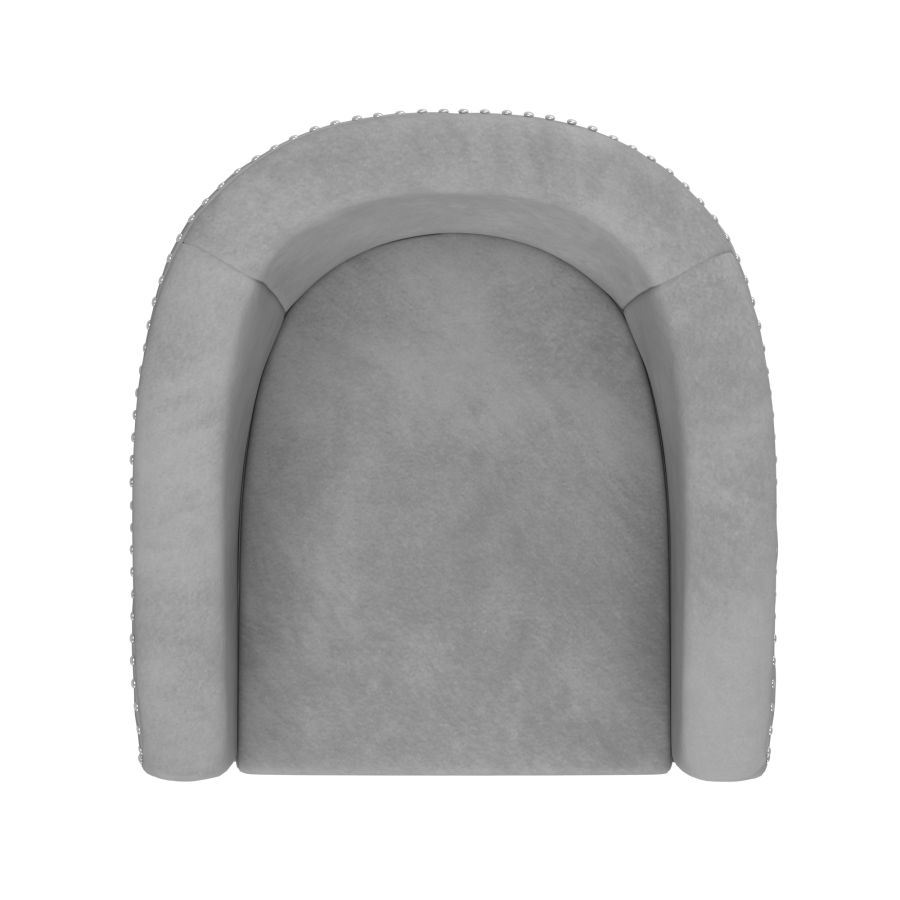 Chaise d'appoint pivotante Velci en gris