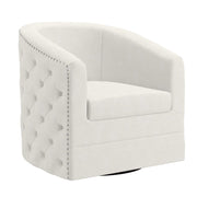 Chaise d'appoint pivotante Velci en ivoire