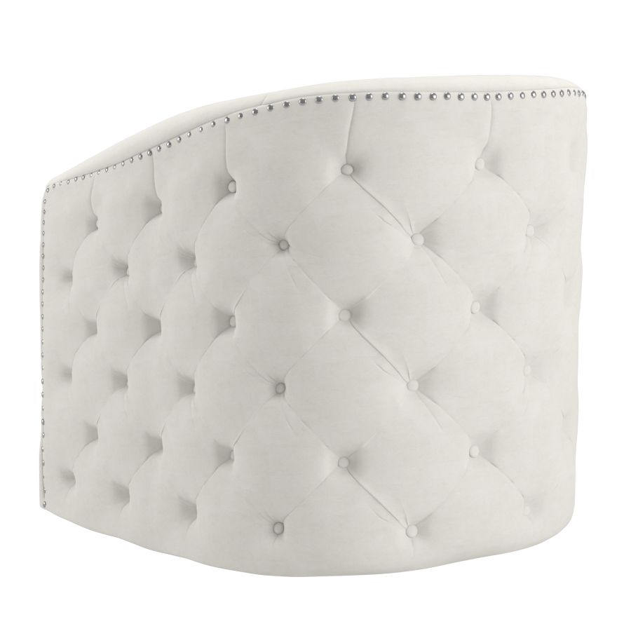 Chaise d'appoint pivotante Velci en ivoire