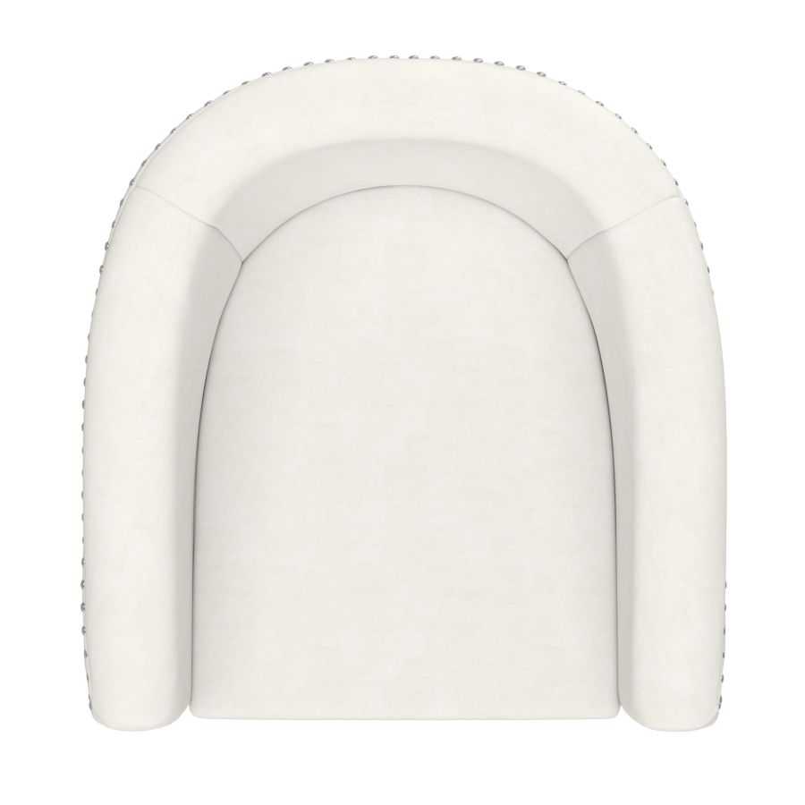 Chaise d'appoint pivotante Velci en ivoire