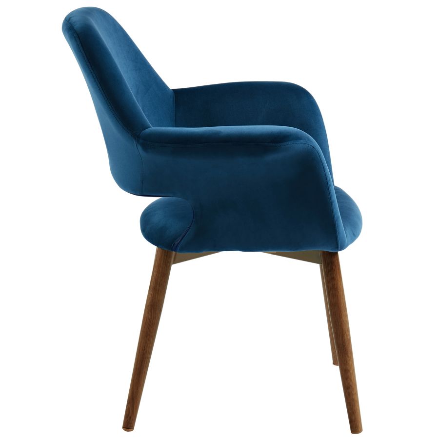 Chaise d'appoint/de salle à manger Miranda en bleu