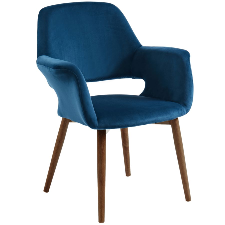 Chaise d'appoint/de salle à manger Miranda en bleu