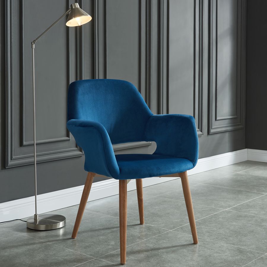 Chaise d'appoint/de salle à manger Miranda en bleu