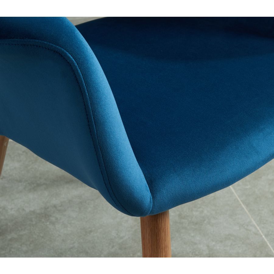 Chaise d'appoint/de salle à manger Miranda en bleu