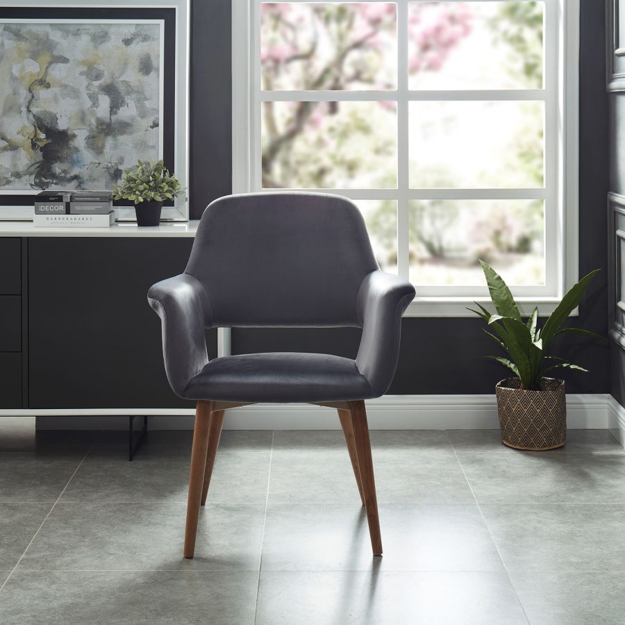 Chaise d'appoint/de salle à manger Miranda en gris
