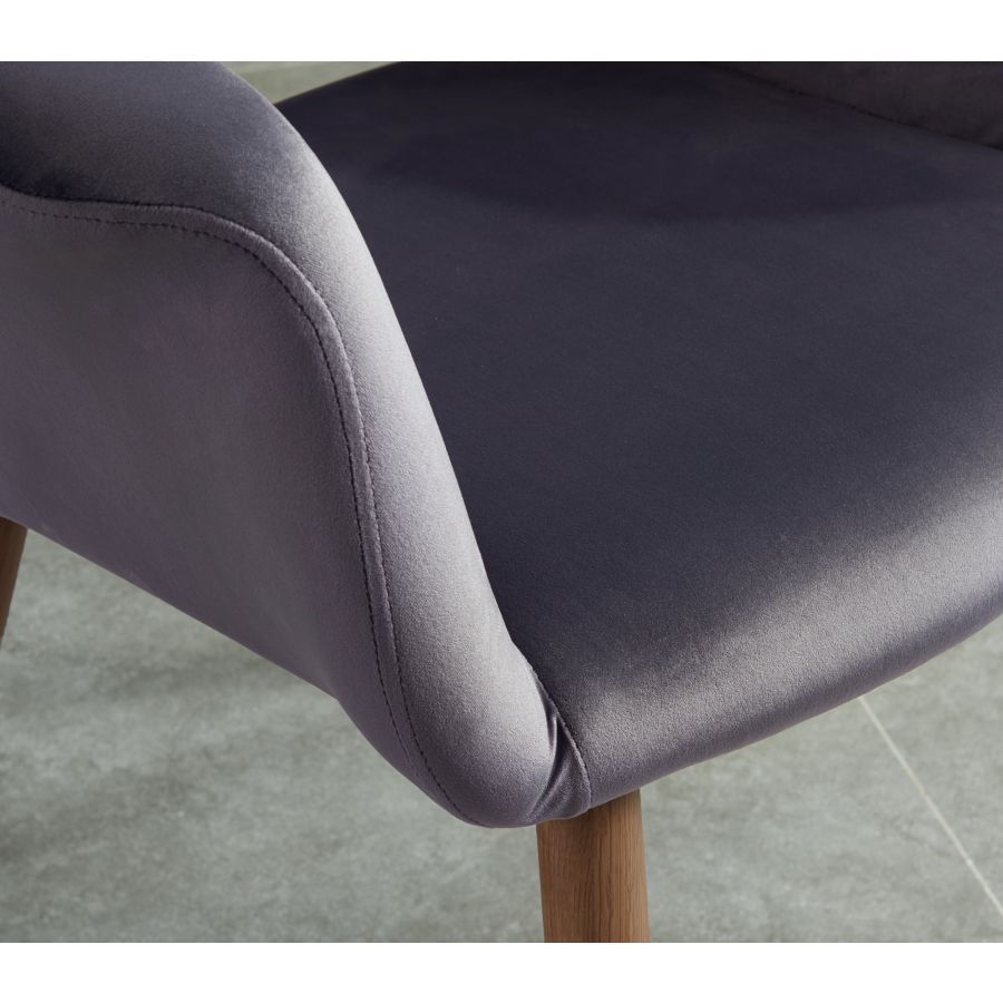 Chaise d'appoint/de salle à manger Miranda en gris