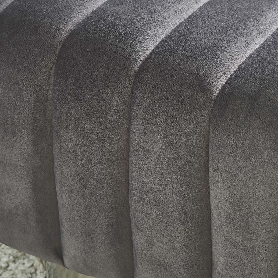 Chaise d'appoint pivotante Cortina en gris/argent