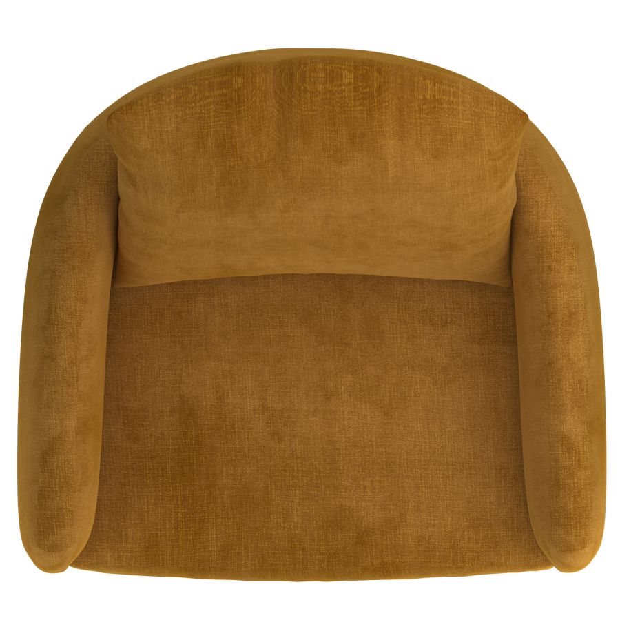 Chaise d'appoint Petrie en moutarde avec patte noire