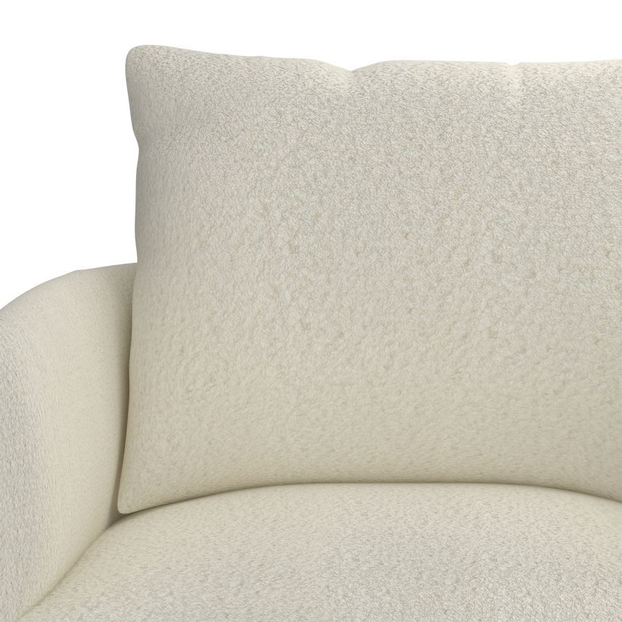 Chaise d'appoint Zana en crème avec patte noire